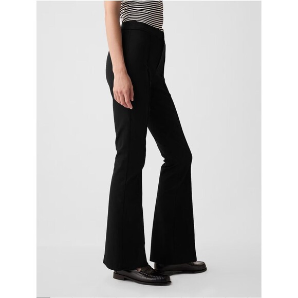New Gap High Rise Flare Bi-Stretch Black Y2k Boho 70s Pants Size 12 Office Work - Picture 3 of 13